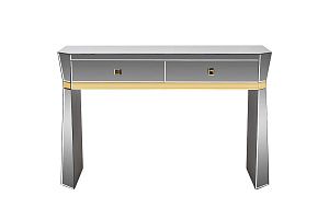 KFG125 Консоль 2 ящика с золотистой отделкой 120*42*79см