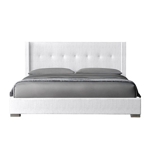 Кровать с мягким изголовьем Модена с утяжками купить по цене 101&nbsp;400  руб.