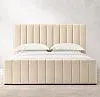 Купить Кровать двуспальная с мягким изголовьем Marmont Channeled Panel Platform Footboard по цене 117 600  руб.