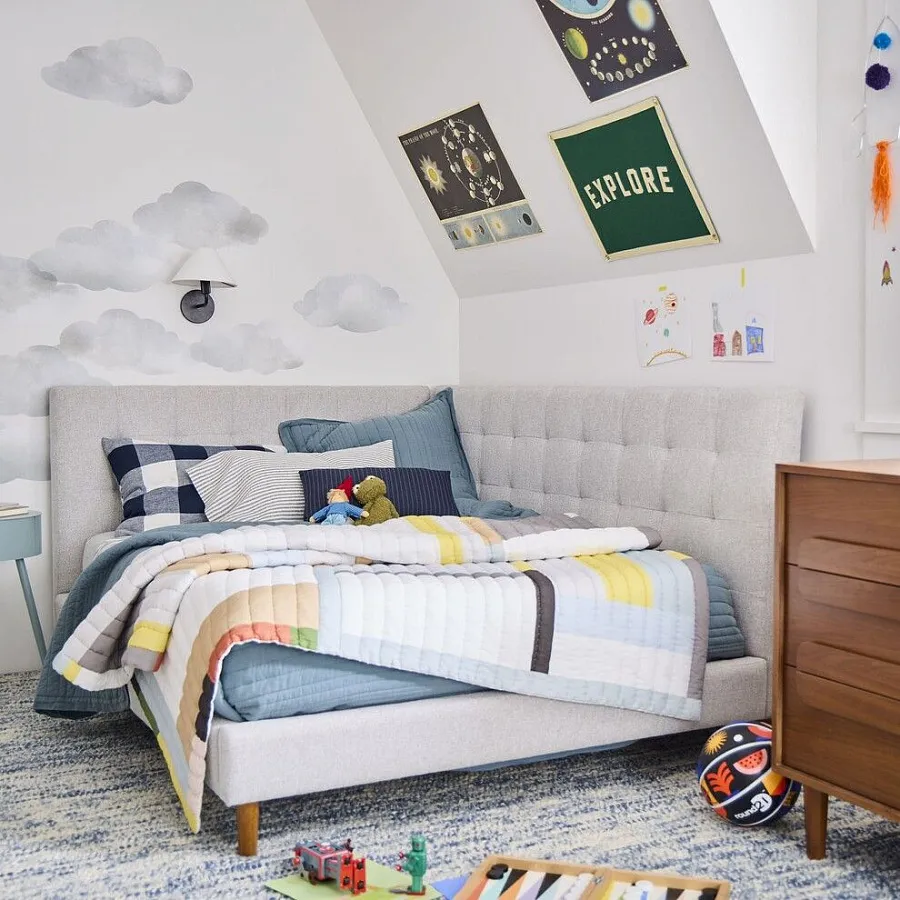 Купить Кровать Grid-Tufted Full Corner по цене 88 800  руб.