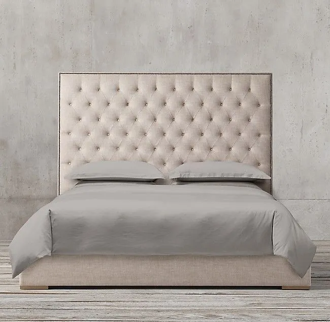 Купить Кровать двуспальная с мягким изголовьем Adler Diamond-Tufted по цене 101 900  руб.