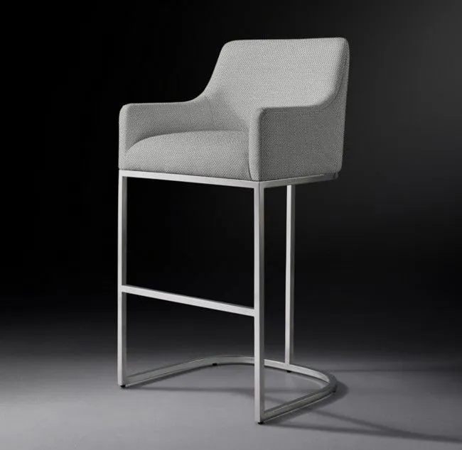 Купить Барный стул Emery Curved-Back Track Polished по цене 50 000  руб.
